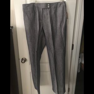 Linen-blend pants